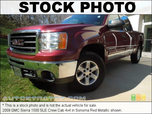 Stock photo for this 2009 GMC Sierra 1500 SLE Crew Cab 4x4 5.3 Liter OHV 16-Valve Vortec V8 6 Speed Automatic