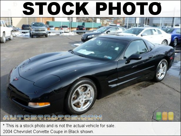 Stock photo for this 2004 Chevrolet Corvette Coupe 5.7 Liter OHV 16-Valve LS1 V8 6 Speed Manual