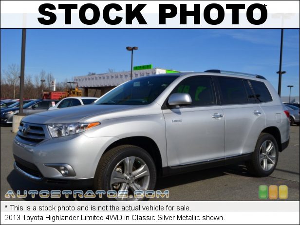 Stock photo for this 2013 Toyota Highlander Limited 4WD 3.5 Liter DOHC 24-Valve Dual VVT-i V6 5 Speed ECT-i Automatic