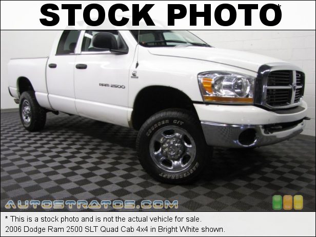 Stock photo for this 2006 Dodge Ram 2500 Quad Cab 4x4 5.9 Liter OHV 24-Valve Cummins Turbo Diesel Inline 6 Cylinder 4 Speed Automatic