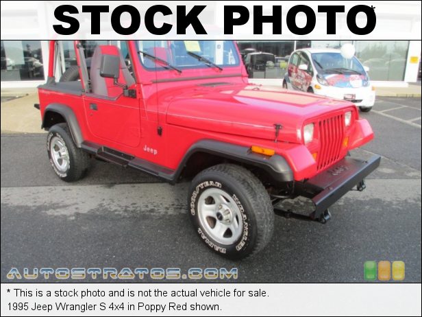 Stock photo for this 1995 Jeep Wrangler S 4x4 2.5 Liter OHV 8-Valve 4 Cylinder 5 Speed Manual