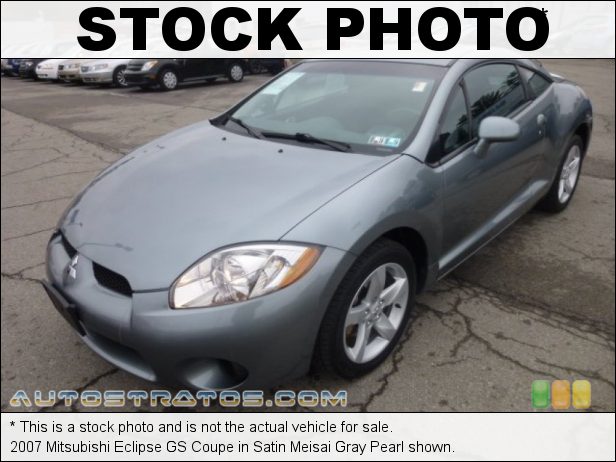 Stock photo for this 2007 Mitsubishi Eclipse GS Coupe 2.4 Liter DOHC 16-Valve MIVEC 4 Cylinder 4 Speed Sportronic Automatic
