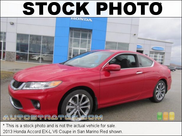 Stock photo for this 2013 Honda Accord EX-L V6 Coupe 3.5 Liter Earth Dreams SOHC 24-Valve i-VTEC VCM V6 6 Speed Automatic