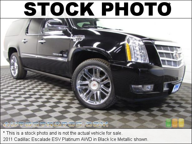 Stock photo for this 2011 Cadillac Escalade ESV Platinum AWD 6.2 Liter OHV 16-Valve VVT Flex-Fuel V8 6 Speed Automatic