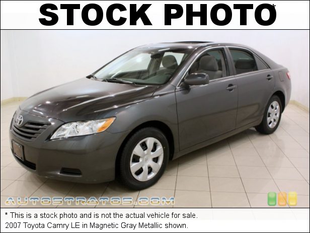 Stock photo for this 2007 Toyota Camry LE 2.4L DOHC 16V VVT-i 4 Cylinder 5 Speed Automatic