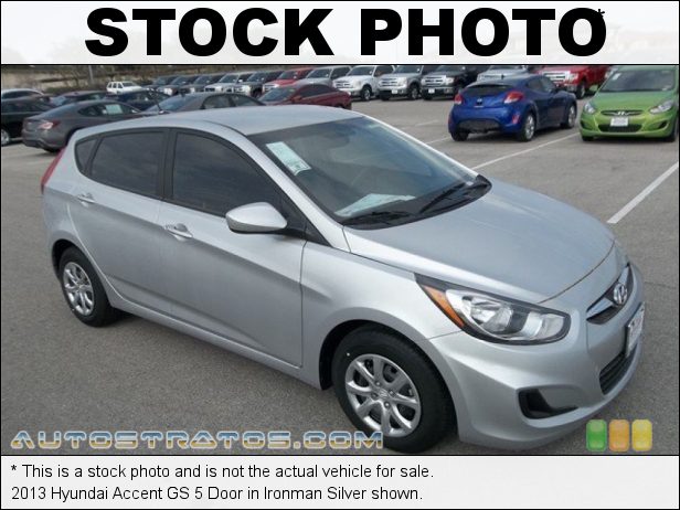 Stock photo for this 2013 Hyundai Accent GS 5 Door 1.6 Liter GDI DOHC 16-Valve D-CVVT 4 Cylinder 6 Speed Shiftronic Automatic
