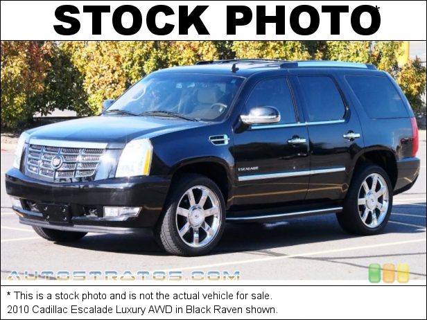 Stock photo for this 2010 Cadillac Escalade Luxury AWD 6.2 Liter OHV 16-Valve VVT Flex-Fuel V8 6 Speed Automatic