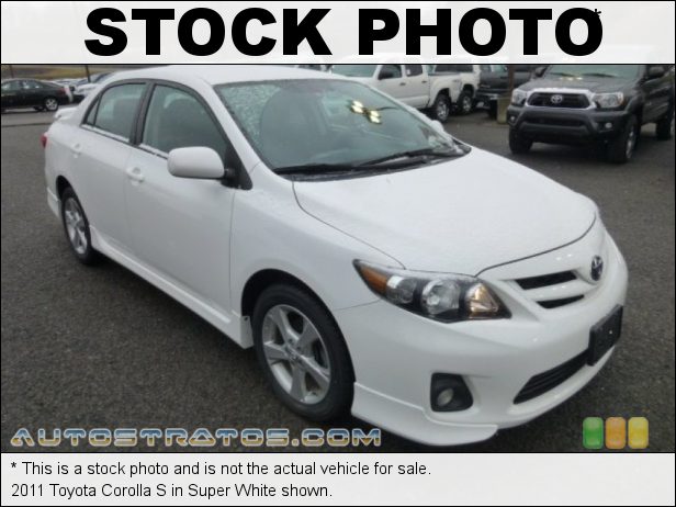 Stock photo for this 2011 Toyota Corolla S 1.8 Liter DOHC 16-Valve Dual-VVTi 4 Cylinder 5 Speed Manual