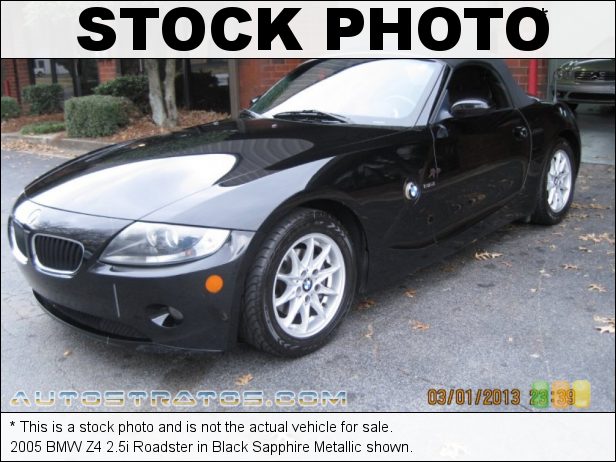 Stock photo for this 2005 BMW Z4 2.5i Roadster 2.5 Liter DOHC 24V Inline 6 Cylinder 5 Speed Manual
