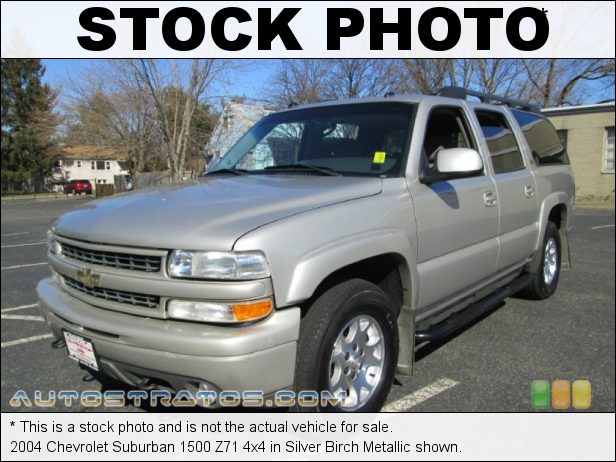 Stock photo for this 2004 Chevrolet Suburban 1500 4x4 5.3 Liter OHV 16-Valve Vortec V8 4 Speed Automatic