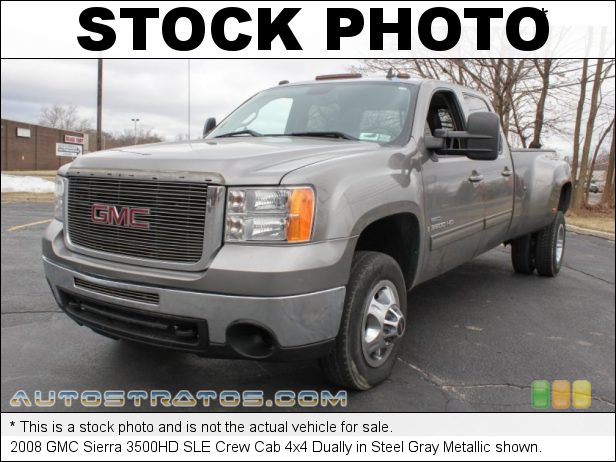 Stock photo for this 2008 GMC Sierra 3500HD Crew Cab 4x4 Dually 6.6 Liter DOHC 32V Duramax Turbo Diesel V8 Allison 1000 6 Speed Automatic