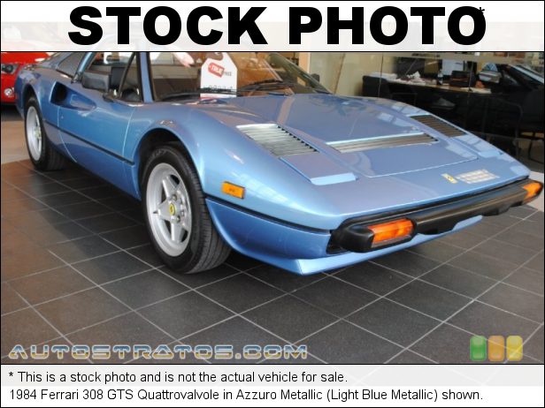 Stock photo for this 1985 Ferrari 308 GTS Quattrovalvole 3.0 Liter DOHC 32-Valve V8 5 Speed Manual