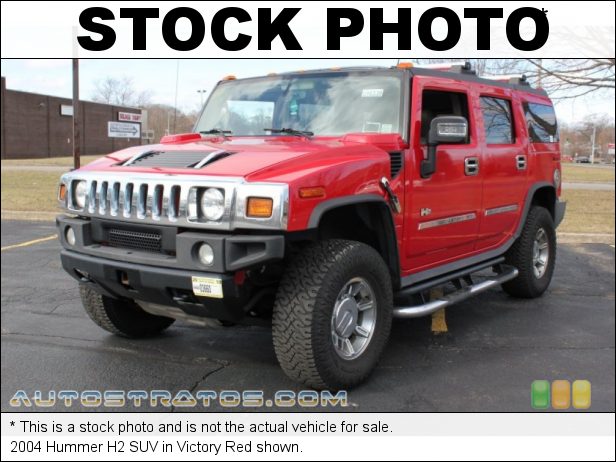 Stock photo for this 2004 Hummer H2 SUV 6.0 Liter OHV 16-Valve V8 4 Speed Automatic