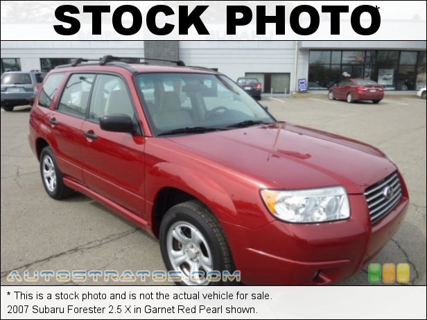 Stock photo for this 2007 Subaru Forester 2.5 X 2.5 Liter SOHC 16-Valve VVT Flat 4 Cylinder 4 Speed Automatic