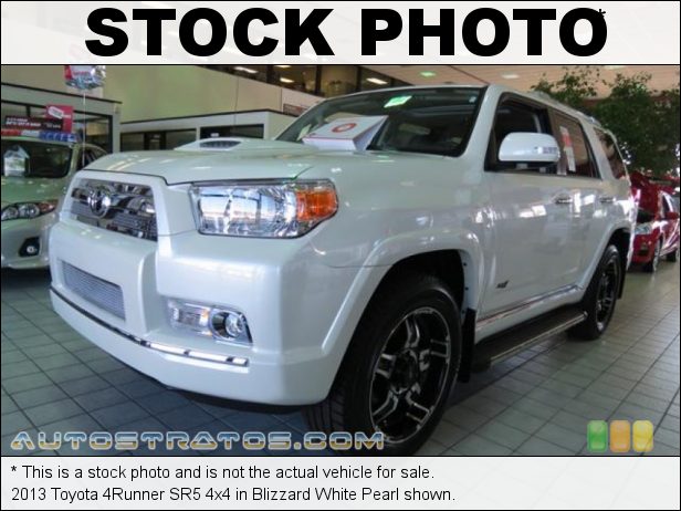 Stock photo for this 2013 Toyota 4Runner SR5 4x4 4.0 Liter DOHC 24-Valve Dual VVT-i V6 5 Speed ECT-i Automatic