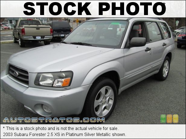 Stock photo for this 2003 Subaru Forester 2.5 XS 2.5 Liter SOHC 16-Valve Flat 4 Cylinder 4 Speed Automatic