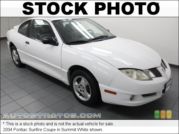 Stock photo for this 2004 Pontiac Sunfire Coupe 2.2L DOHC 16V Ecotec 4 Cylinder 5 Speed Manual