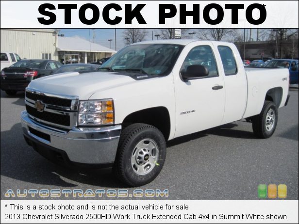 Stock photo for this 2013 Chevrolet Silverado 2500HD Work Truck Extended Cab 4x4 6.0 Liter Flex-Fuel OHV 16-Valve VVT Vortec V8 6 Speed Automatic