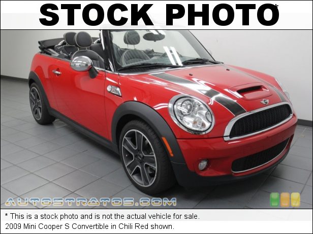 Stock photo for this 2009 Mini Cooper S Convertible 1.6 Liter Turbocharged DOHC 16-Valve 4 Cylinder 6 Speed Manual