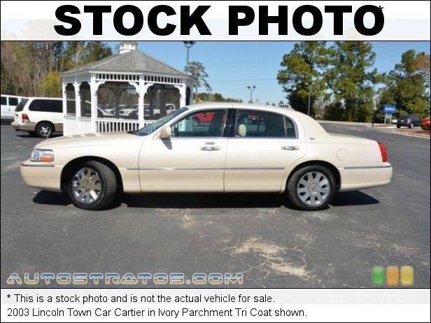 Stock photo for this 2003 Lincoln Town Car Cartier 4.6 Liter SOHC 16-Valve V8 4 Speed Automatic