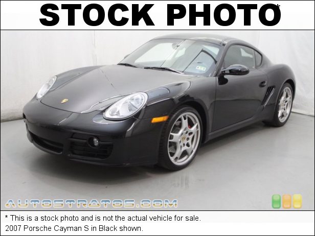 Stock photo for this 2007 Porsche Cayman S 3.4 Liter DOHC 24V VarioCam Flat 6 Cylinder 5 Speed Tiptronic-S Automatic