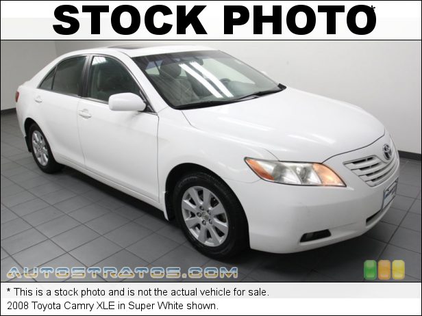 Stock photo for this 2008 Toyota Camry XLE 2.4L DOHC 16V VVT-i 4 Cylinder 5 Speed Automatic