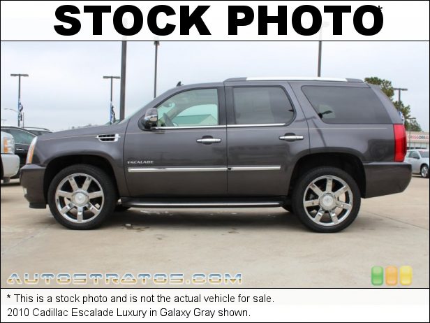 Stock photo for this 2010 Cadillac Escalade Luxury 6.2 Liter OHV 16-Valve VVT Flex-Fuel V8 6 Speed Automatic