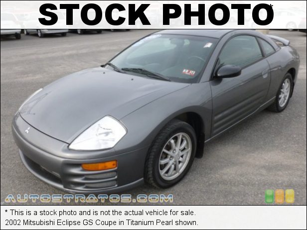 Stock photo for this 2002 Mitsubishi Eclipse Coupe 2.4 Liter SOHC 16 Valve Inline 4 Cylinder 5 Speed Manual