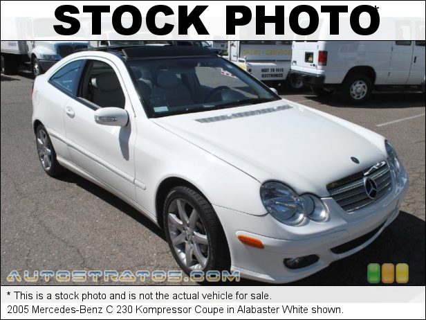 Stock photo for this 2005 Mercedes-Benz C 230 Kompressor Coupe 1.8L Supercharged DOHC 16V 4 Cylinder 5 Speed Automatic
