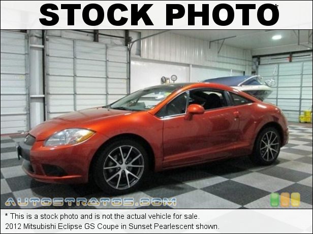 Stock photo for this 2012 Mitsubishi Eclipse Coupe 2.4 Liter SOHC 16-Valve MIVEC 4 Cylinder 4 Speed Sportronic Automatic