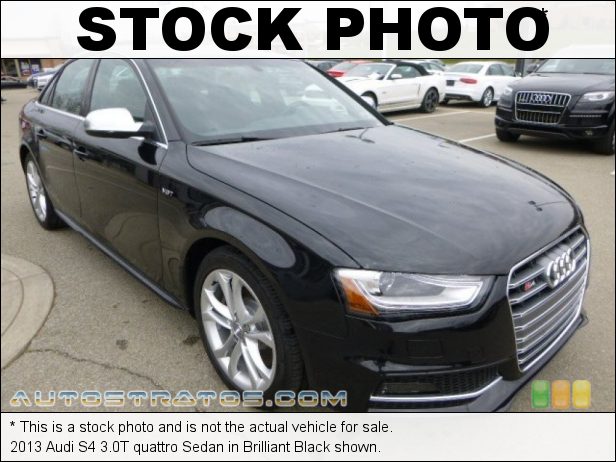 Stock photo for this 2013 Audi S4 3.0T quattro Sedan 3.0 Liter FSI Supercharged DOHC 24-Valve VVT V6 7 Speed S-Tronic Dual-Clutch Automatic