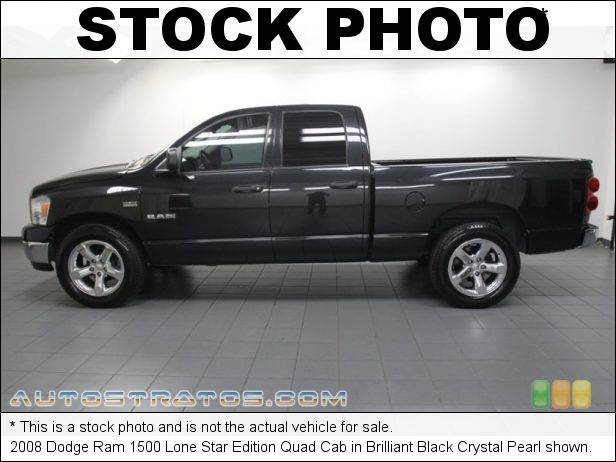 Stock photo for this 2008 Dodge Ram 1500 Quad Cab 5.7 Liter MDS HEMI OHV 16-Valve V8 5 Speed Automatic