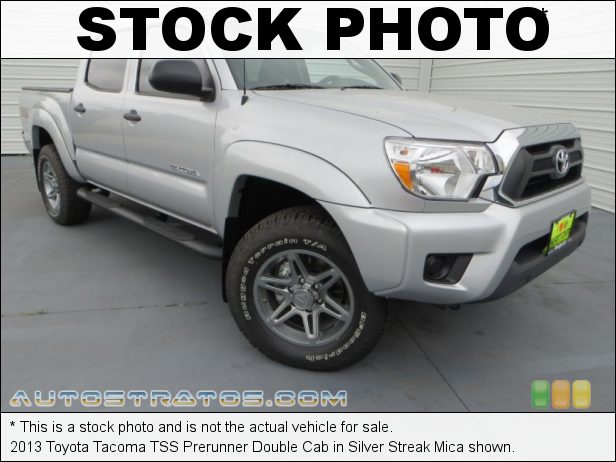 Stock photo for this 2013 Toyota Tacoma Prerunner Double Cab 2.7 Liter DOHC 16-Valve VVT-i 4 Cylinder 4 Speed ECT-i Automatic