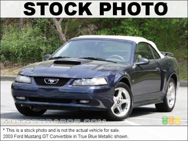Stock photo for this 2003 Ford Mustang GT Convertible 4.6 Liter SOHC 16-Valve V8 4 Speed Automatic
