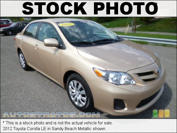 Stock photo for this 2012 Toyota Corolla LE 1.8 Liter DOHC 16-Valve Dual VVT-i 4 Cylinder 4 Speed ECT-i Automatic