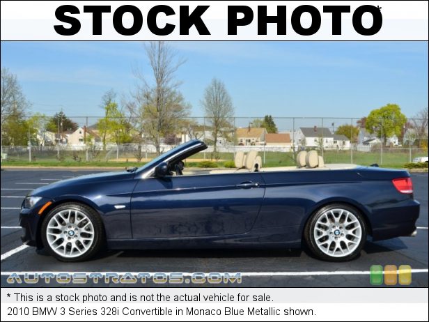 Stock photo for this 2010 BMW 3 Series 328i Convertible 3.0 Liter DOHC 24-Valve VVT Inline 6 Cylinder 6 Speed Manual