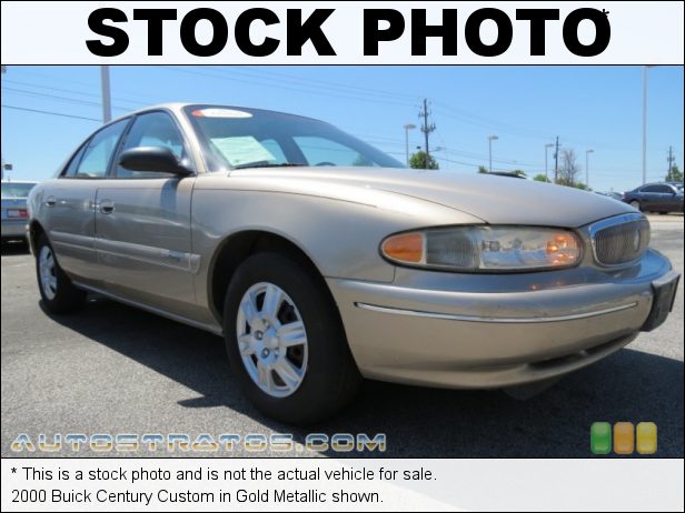 Stock photo for this 2000 Buick Century Custom 3.1 Liter OHV 12-Valve V6 4 Speed Automatic
