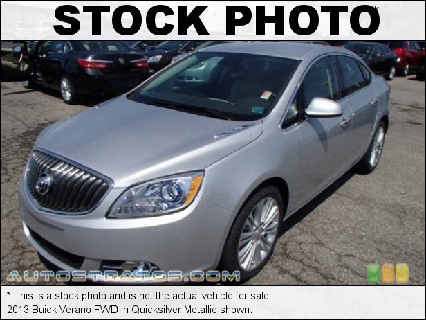 Stock photo for this 2013 Buick Verano FWD 2.4 Liter SIDI DOHC 16-Valve VVT ECOTEC 4 Cylinder 6 Speed Automatic