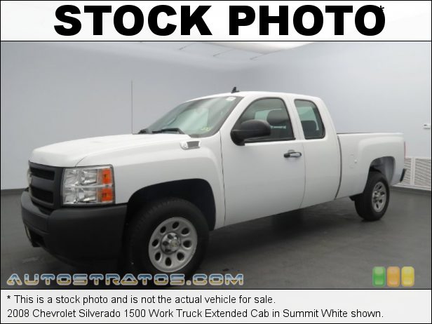 Stock photo for this 2008 Chevrolet Silverado 1500 Extended Cab 4.8 Liter OHV 16-Valve Vortec V8 4 Speed Automatic