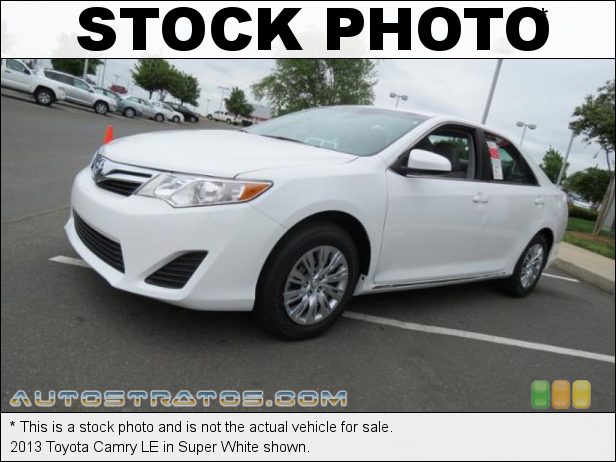 Stock photo for this 2013 Toyota Camry  2.5 Liter DOHC 16-Valve Dual VVT-i 4 Cylinder 6 Speed ECT-i Automatic