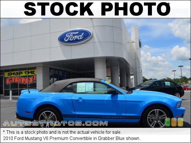 Stock photo for this 2010 Ford Mustang V6 Premium Convertible 4.0 Liter SOHC 12-Valve V6 5 Speed Automatic