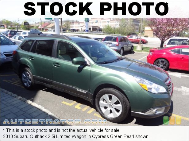 Stock photo for this 2010 Subaru Outback 2.5i Limited Wagon 2.5 Liter DOHC 16-Valve VVT Flat 4 Cylinder Lineartronic CVT Automatic