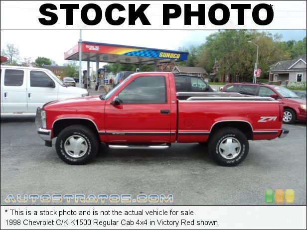 Stock photo for this 1998 Chevrolet C/K K1500 Regular Cab 4x4 5.7 Liter OHV 16-Valve V8 4 Speed Automatic
