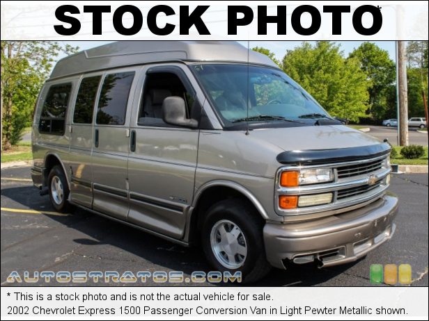 Stock photo for this 2002 Chevrolet Express 1500 Passenger Conversion Van 5.7 Liter OHV 16-Valve V8 4 Speed Automatic