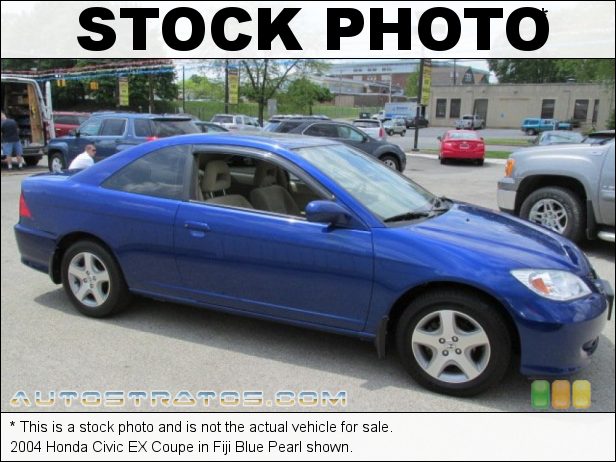 Stock photo for this 2004 Honda Civic EX Coupe 1.7L SOHC 16V VTEC 4 Cylinder 4 Speed Automatic