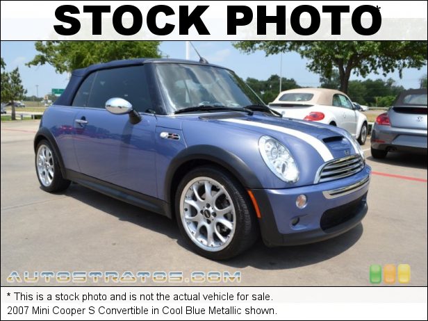 Stock photo for this 2007 Mini Cooper S Convertible 1.6 Liter Supercharged SOHC 16-Valve 4 Cylinder 6 Speed Steptronic Automatic