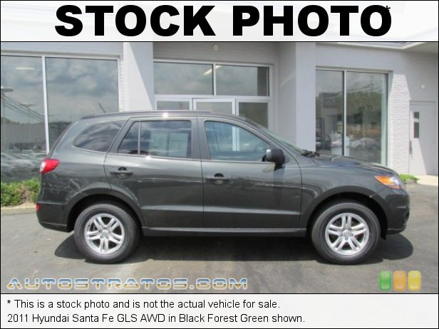 Stock photo for this 2011 Hyundai Santa Fe GLS AWD 2.4 Liter DOHC 16-Valve VVT 4 Cylinder 6 Speed Shiftronic Automatic
