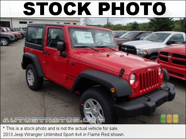 Stock photo for this 2013 Jeep Wrangler Unlimited Sport 4x4 3.6 Liter DOHC 24-Valve VVT Pentastar V6 6 Speed Manual