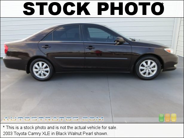 Stock photo for this 2003 Toyota Camry XLE 2.4 Liter DOHC 16-Valve VVT-i 4 Cylinder 4 Speed Automatic Stock photo for this 2003 Toyota Camry XLE 2.4 Liter DOHC 16-Valve VVT-i 4 Cylinder 4 Speed Automatic