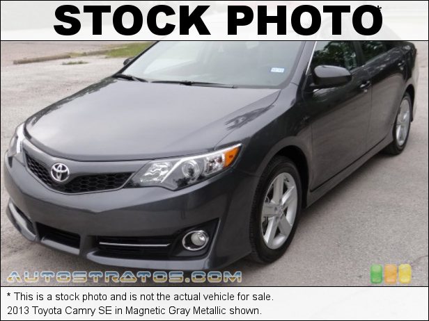 Stock photo for this 2013 Toyota Camry SE 2.5 Liter DOHC 16-Valve Dual VVT-i 4 Cylinder 6 Speed ECT-i Automatic
